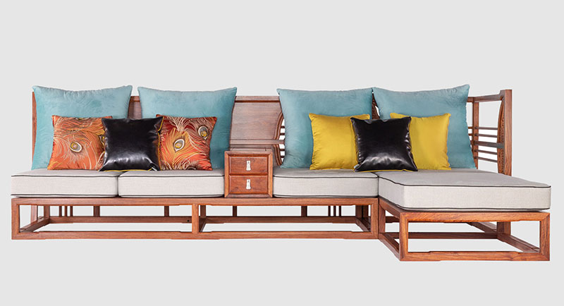 厦门中式家居装修实木沙发组合家具效果图